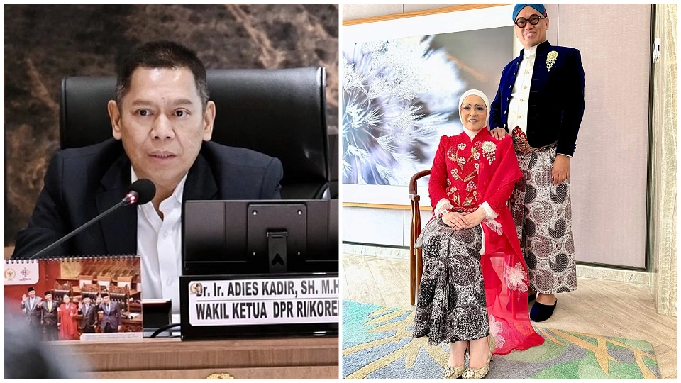 Kolase anggota DPR yang tak dijatuhi sanksi Adie Kadir Dan Uya Kuya [Instagram]